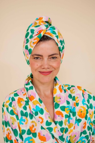 Turban Frotte in Roses