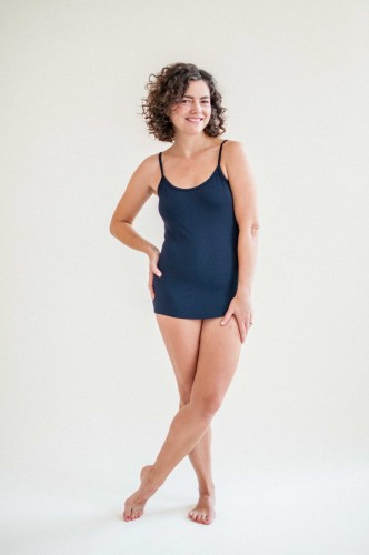 Bambusowy top Geranium in Navy Blue