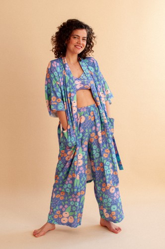 Kimono bambusowe in Tiny Garden Blue