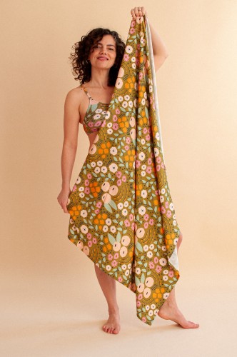 Bambusowy otulacz – Pareo Tiny Garden Green