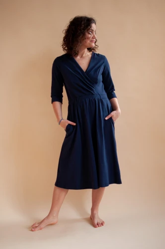 Bawełniana sukienka Clove in Navy Blue