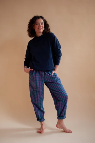 Bawełniana bluza Hibiscus in Navy Blue